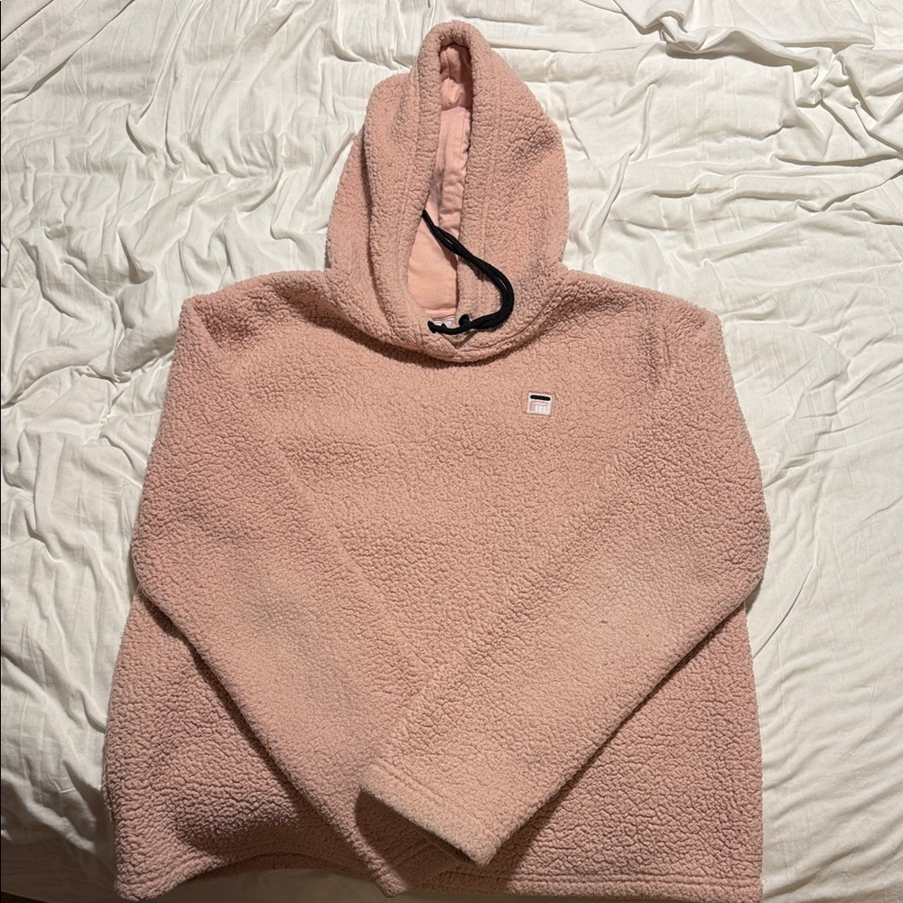 Fila Soft Pink Fleece Hoodie Women’s XL